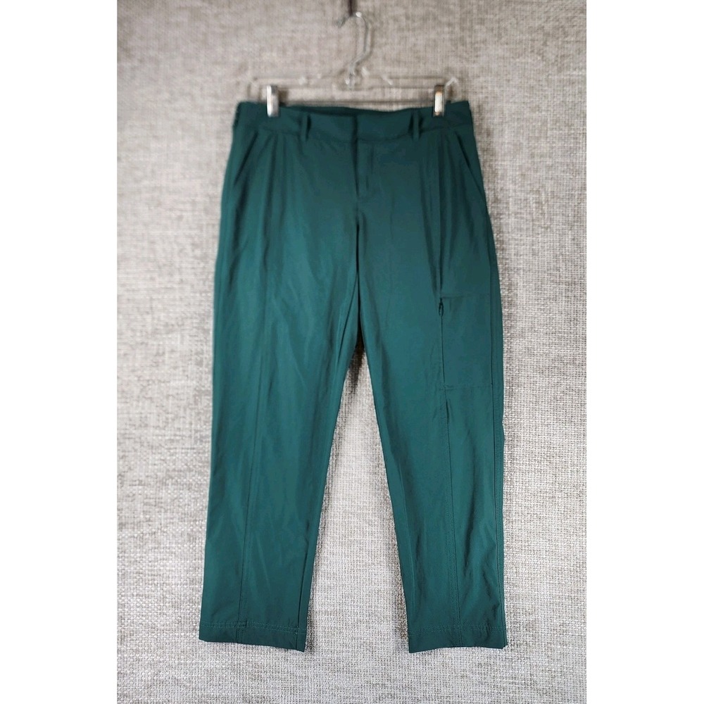 Kirkland Signature Ladies' Travel Pants Stretch Crop Womens 4 Green 30x26 EUC